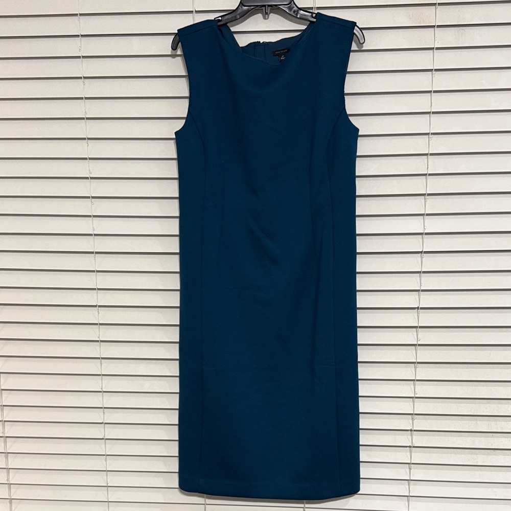 Ann Taylor Teal Sleeveless Midi Dress